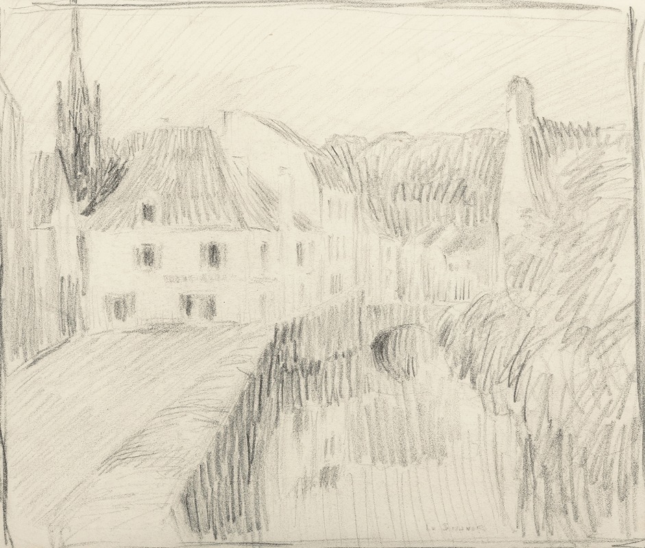 Rue a Pont Aven by Анри Ле Сиданер, 1913 — digital art print download