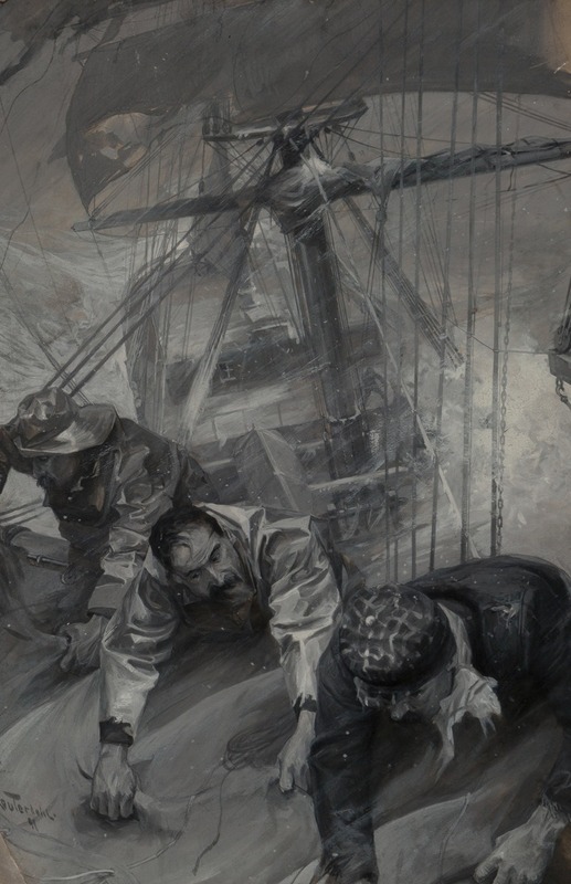 In the Roaring Forties by Henry Reuterdahl, 1900 — digital art print download