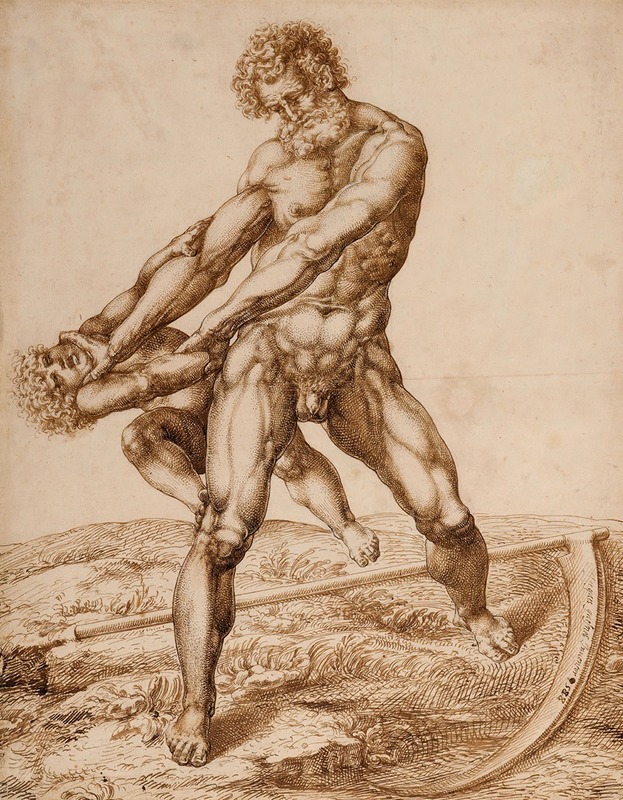 Le Temps combattant la Jeunesse by Jacques Quesnel, 1588 — digital art print download