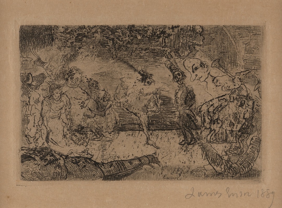 Le bal fantastique by Джеймс Энсор, 1889 — digital art print download