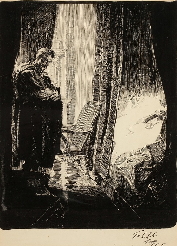 Man in Bedroom by Joseph Clement Coll — digital art print download