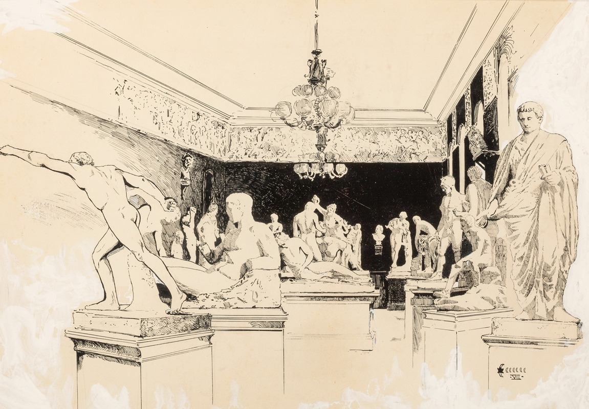 Corcoran Sculpture Gallery by Джозеф Пеннел — digital art print download