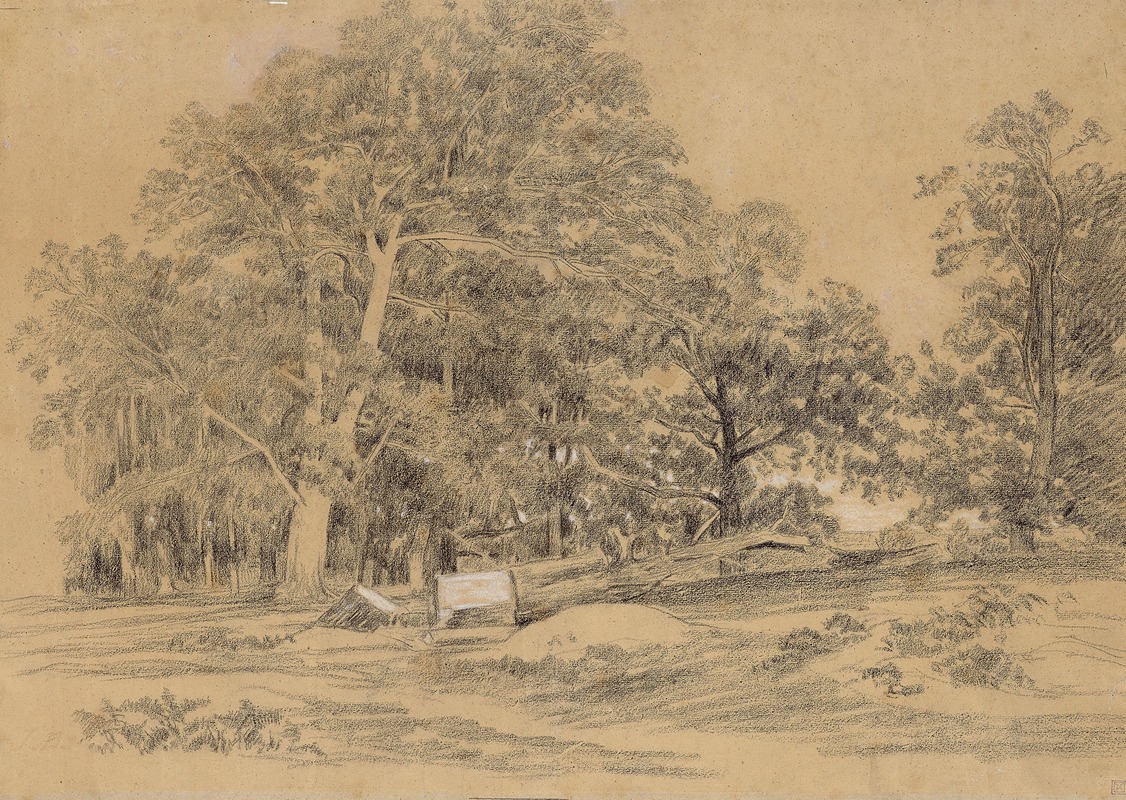 Paysage arboré by Jules Dupré — digital art print download