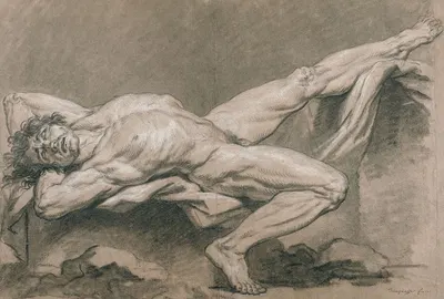 Académie d'homme nu allongé by Луи Роллан Тринкес — digital art print download