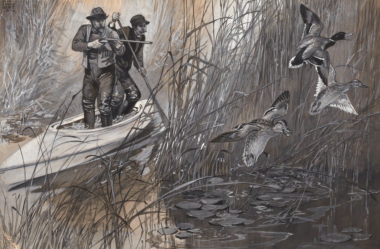 Duck Hunting by Lynn Bogue Hunt, 1904 — digital art print download