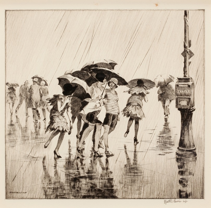 Wet Saturday by Мартин Льюис, 1920 — digital art print download