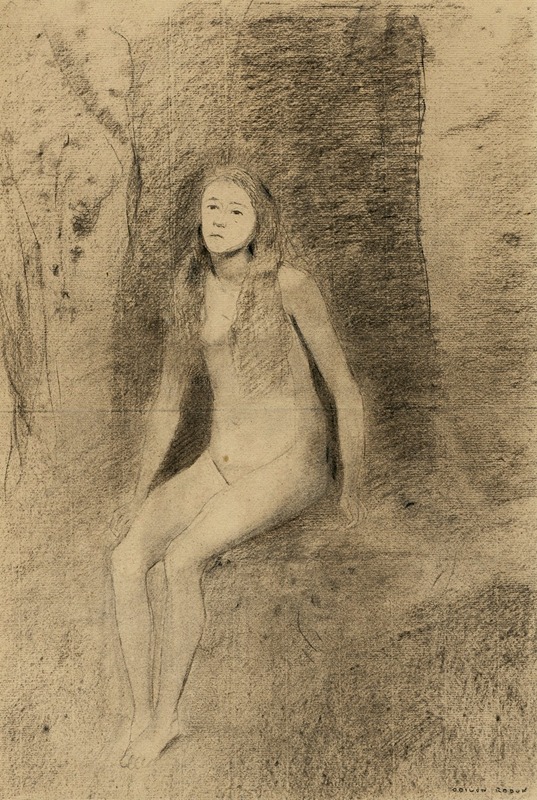 La jeune songeuse by Odilon Redon — digital art print download