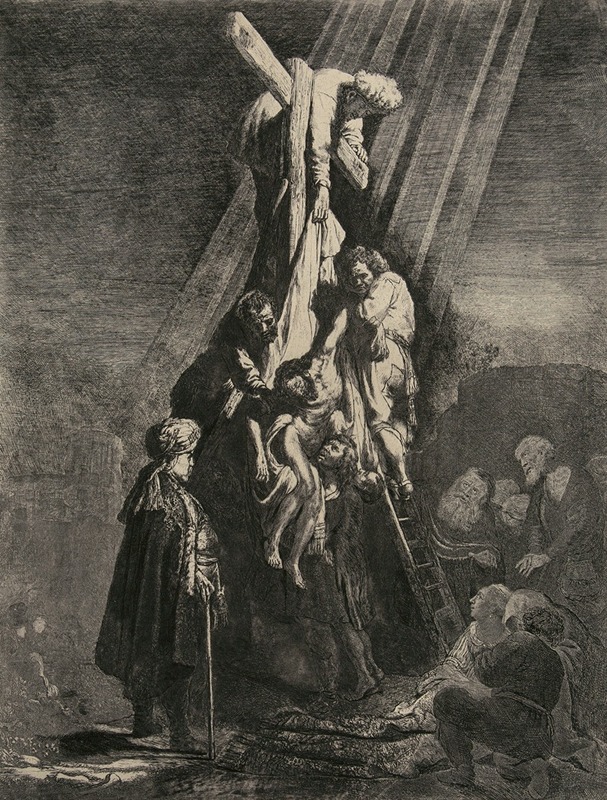 The Descent from the Cross; Second Plate by Рембрандт ван Рейн, 1633 — digital art print download