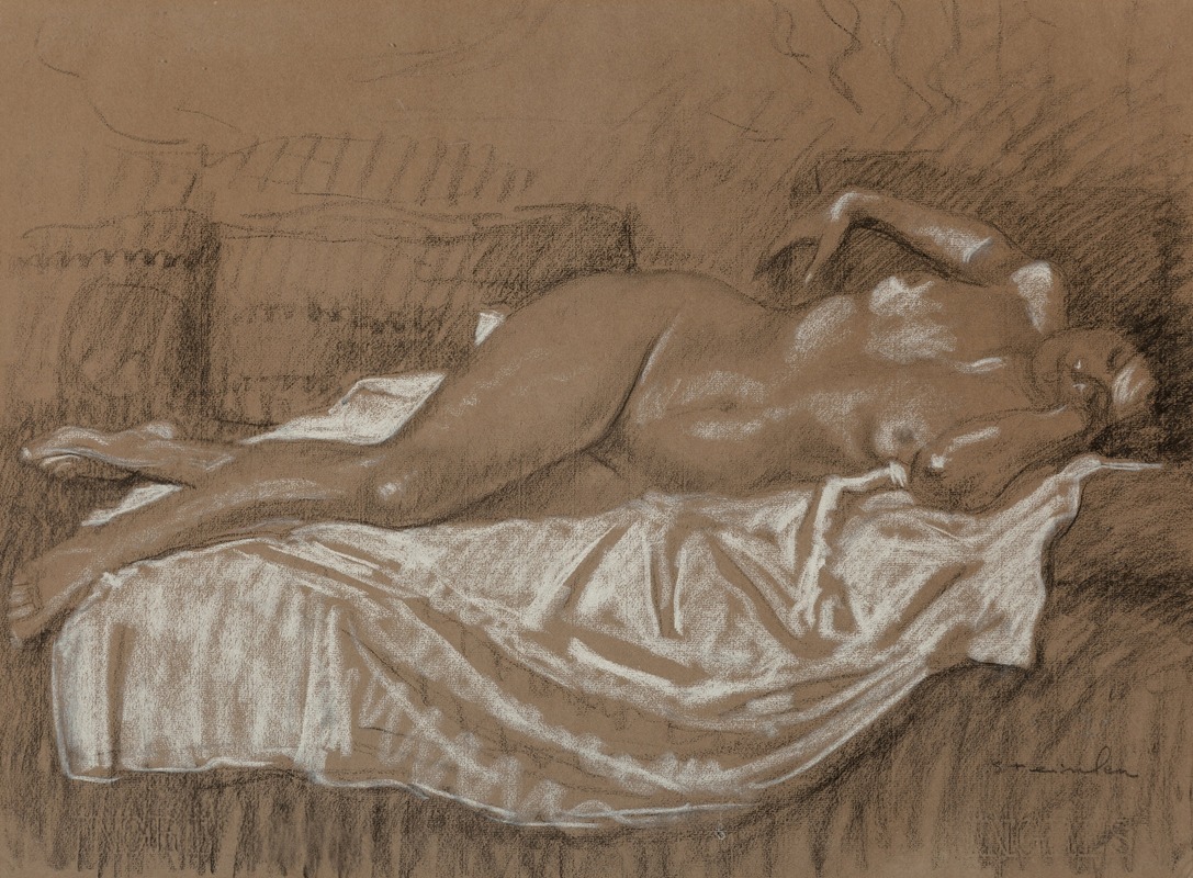 Le repos du modèle by Теофиль Александр Стенлен — digital art print download