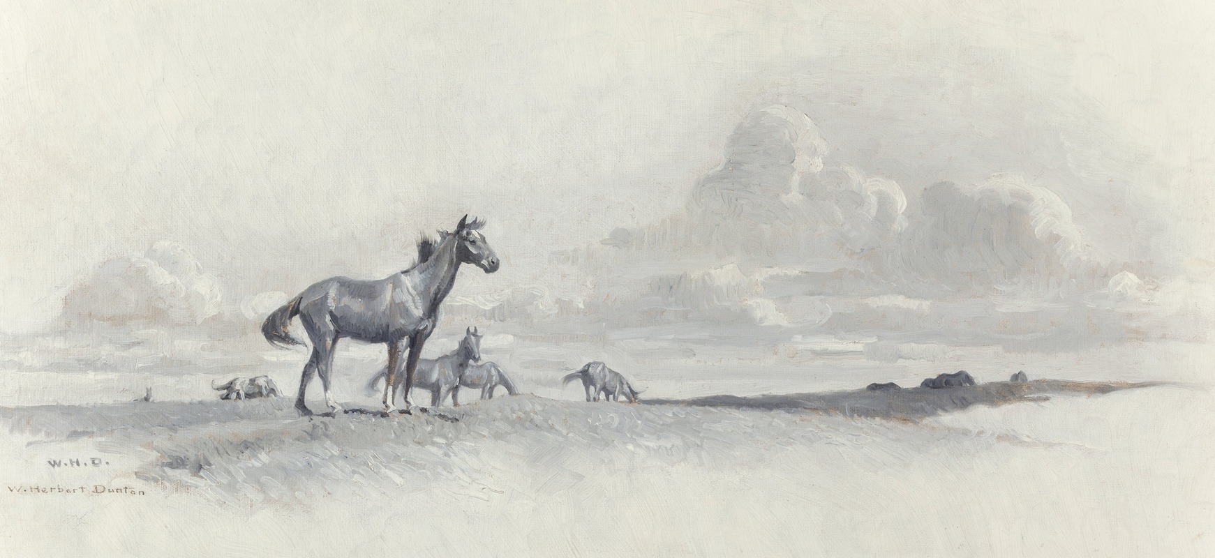 He Roamed the Open Range by Уильям Херберт Дантон, 1916 — digital art print download