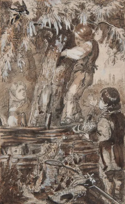 Poszukiwacze gniazd by Aleksander Kotsis, 1857 — digital art print download