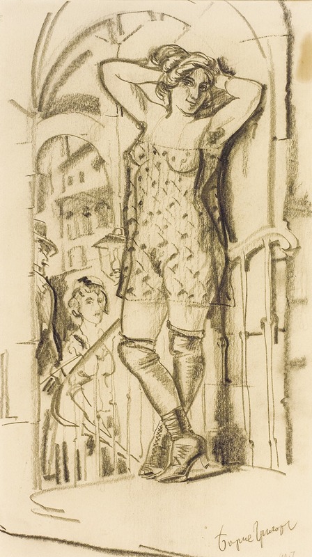 Prostitute in Doorway by Борис Григорьев — digital art print download