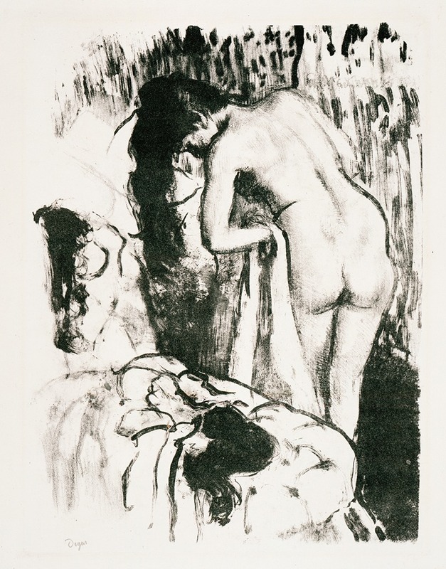 Nude Woman Standing, Drying Herself — Эдгар Дега