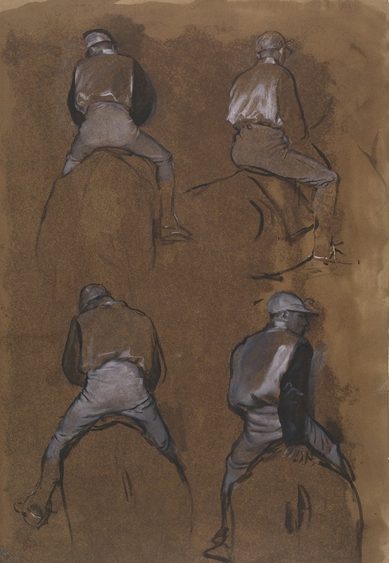 Four Studies of a Jockey — Edgar Degas