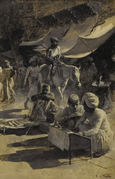 Untitled, Street life by Edwin Lord Weeks — digital art print download
