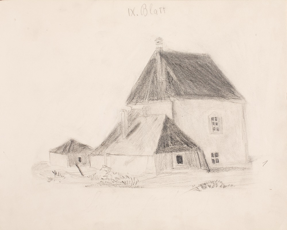 Sketchbook drawings pl1 by Эразм фон Энгерт, 1825 — digital art print download