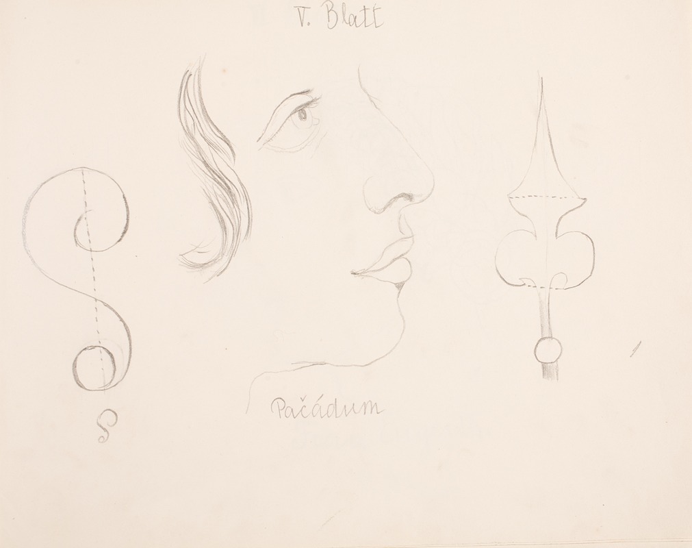 Sketchbook drawings pl13 by Эразм фон Энгерт, 1825 — digital art print download