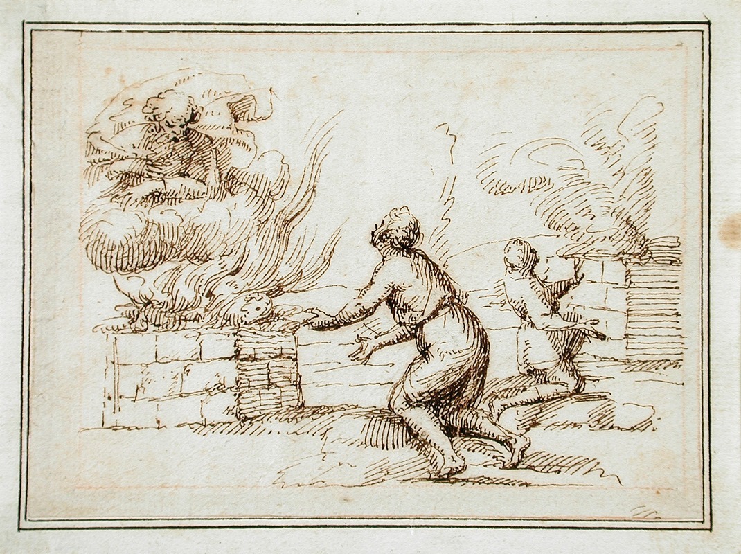 Sacrifice of Cain and Abel — Francesco Allegrini