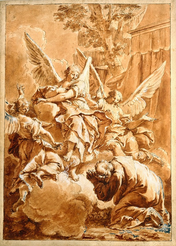 Abraham and the Three Angels by Франческо Фонтебассо — digital art print download