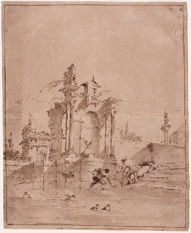 Architectural Capriccio by Франческо Гуарди — digital art print download