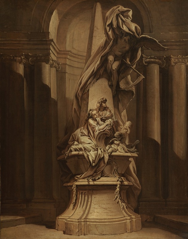 Monument to Mignard by Франсуа Буше — digital art print download