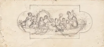 Hochzeitsfeier auf einem Boot by Franz von Matsch, 1880 — digital art print download
