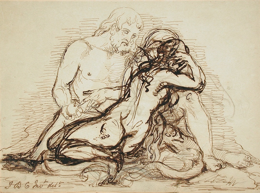 Adam and Eve by Джованни Баттиста Чиприани — digital art print download