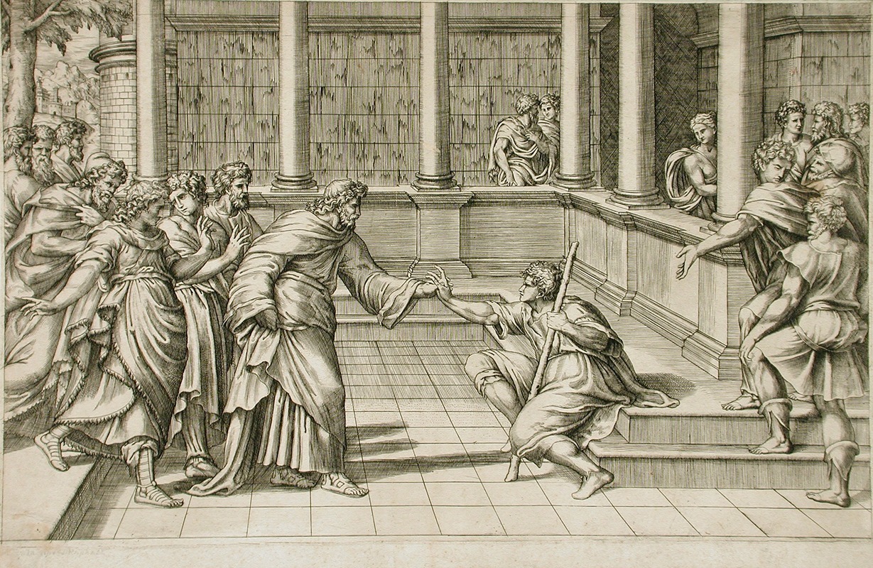 Christ Healing the Paralytic by Giovanni-Battista Franco — digital art print download