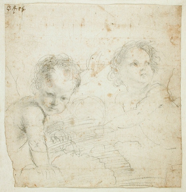 Two Putti by Guercino — digital art print download