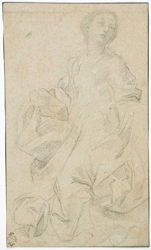 Study of a Kneeling Female Figure — Guido Reni