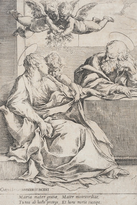 The Holy Family with Two Angels — Guido Reni