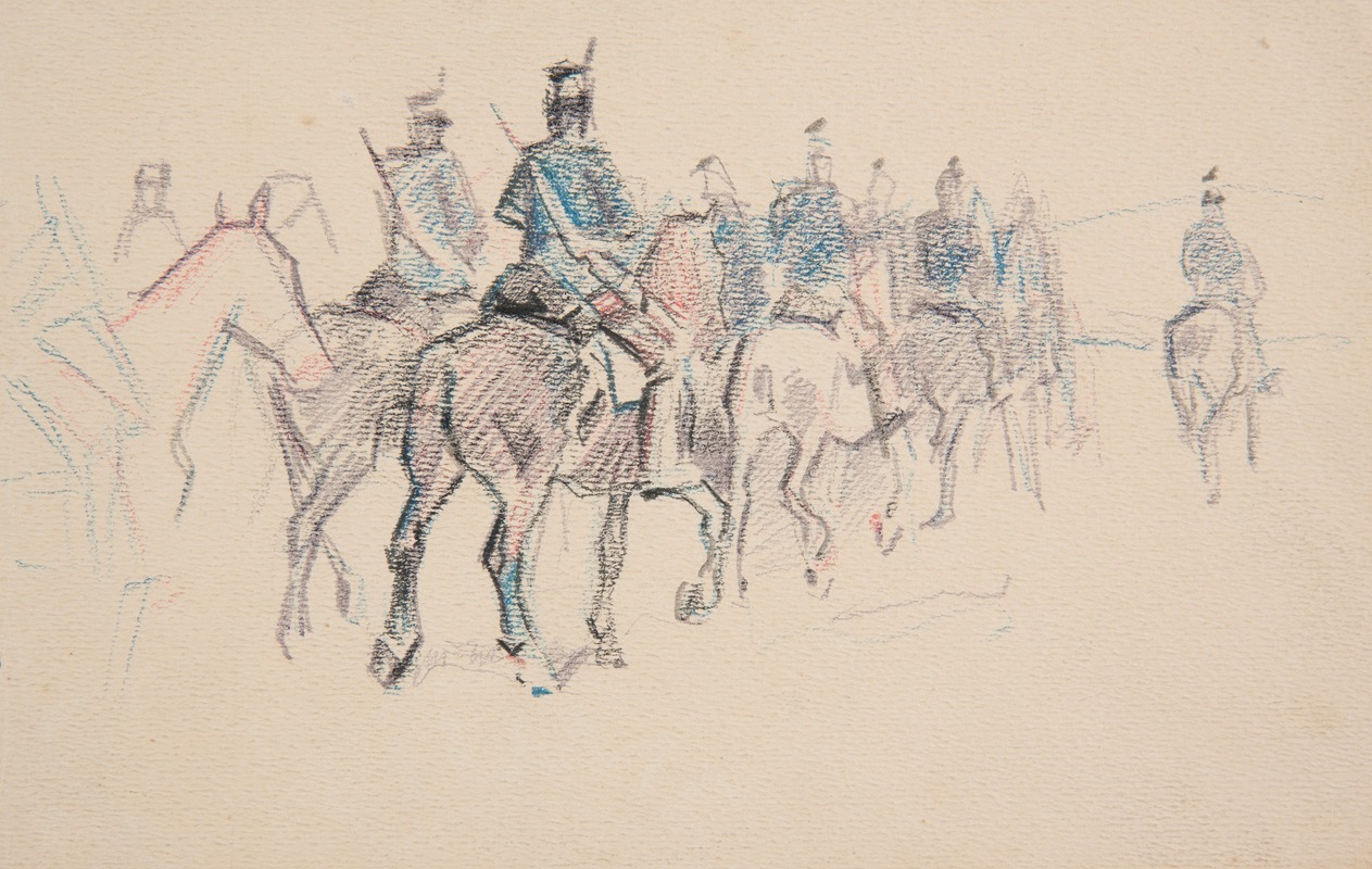 Oddział kawalerii by Иван Иванец, 1914 — digital art print download