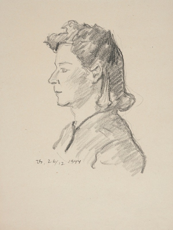 Popiersie młodej kobiety by Иван Иванец, 1944 — digital art print download
