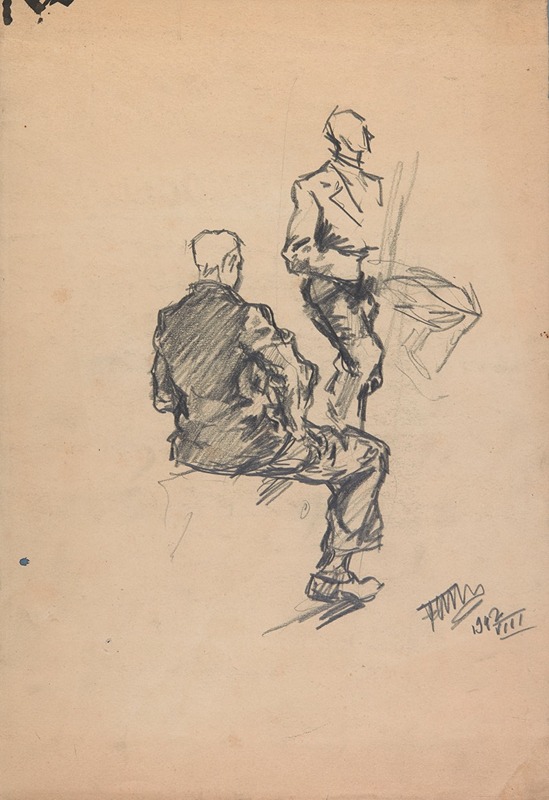 Studia dwóch mężczyzn by Иван Иванец, 1942 — digital art print download