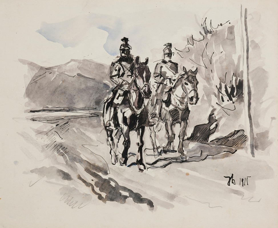 Ułani niemieccy na koniach — Ivan Ivanec