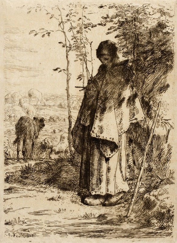 La Grande Bergère by Жан-Франсуа Миле, 1862 — digital art print download