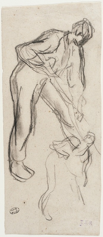 Studies of a Man Digging by Жан-Франсуа Миле, 1863 — digital art print download