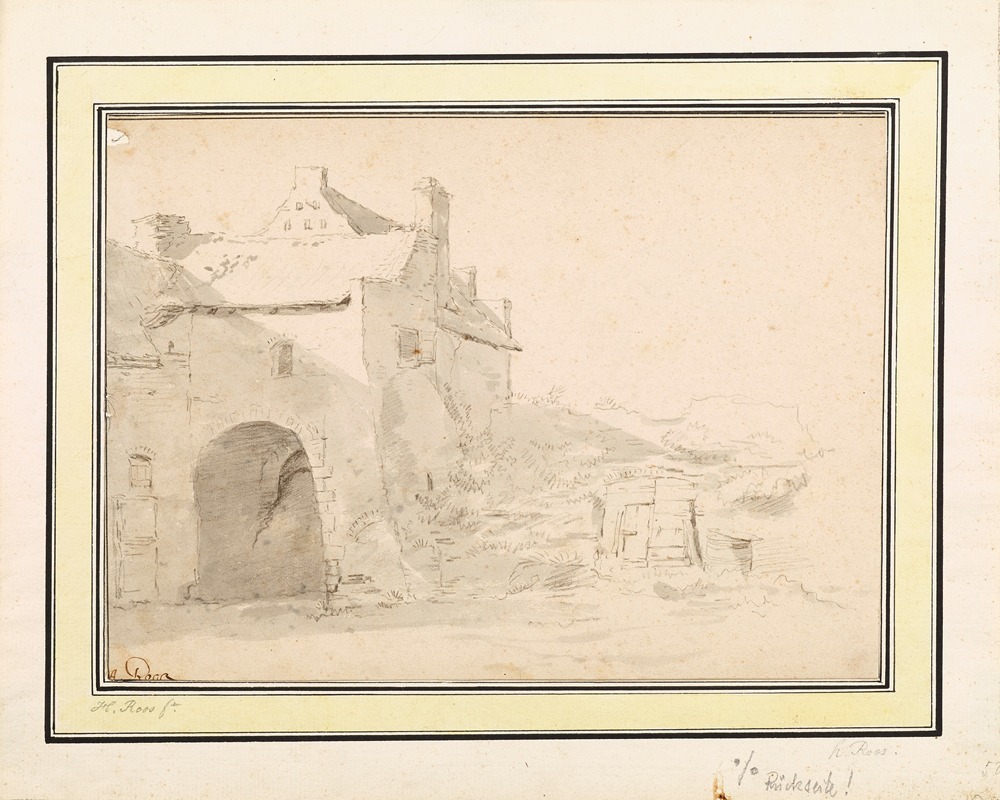 Architektonische Studie Zinnenturm — Johann Heinrich Roos