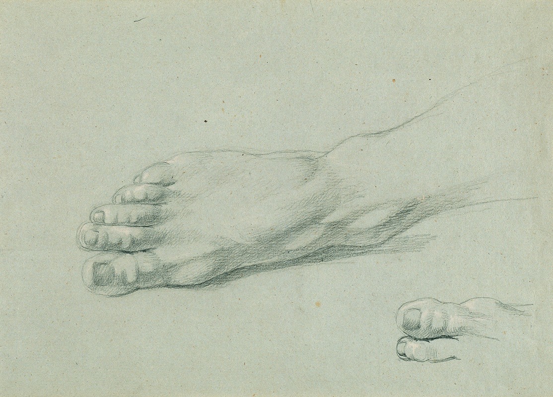 Fußstudie zu 'Arindal und Daura' by Иоганн Петер Крафт, 1820-1855 — digital art print download