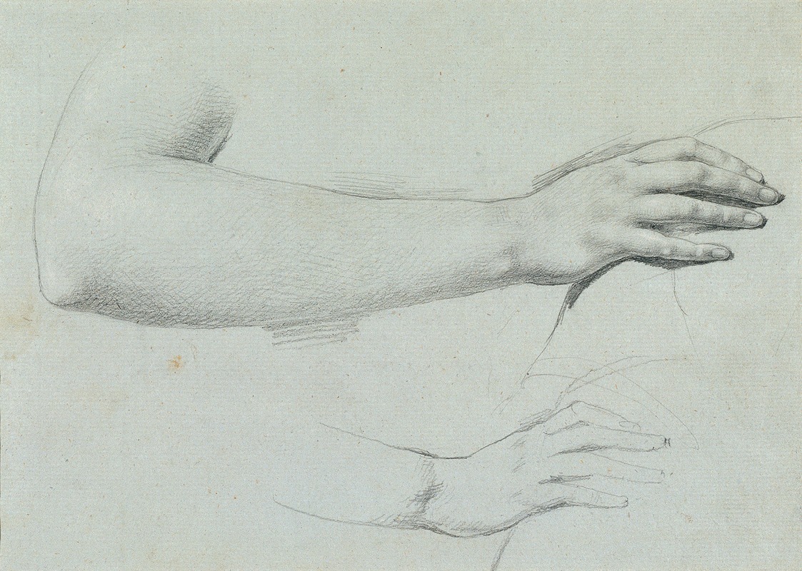 Handstudie zu 'Arindal und Daura' by Иоганн Петер Крафт, 1820-1855 — digital art print download