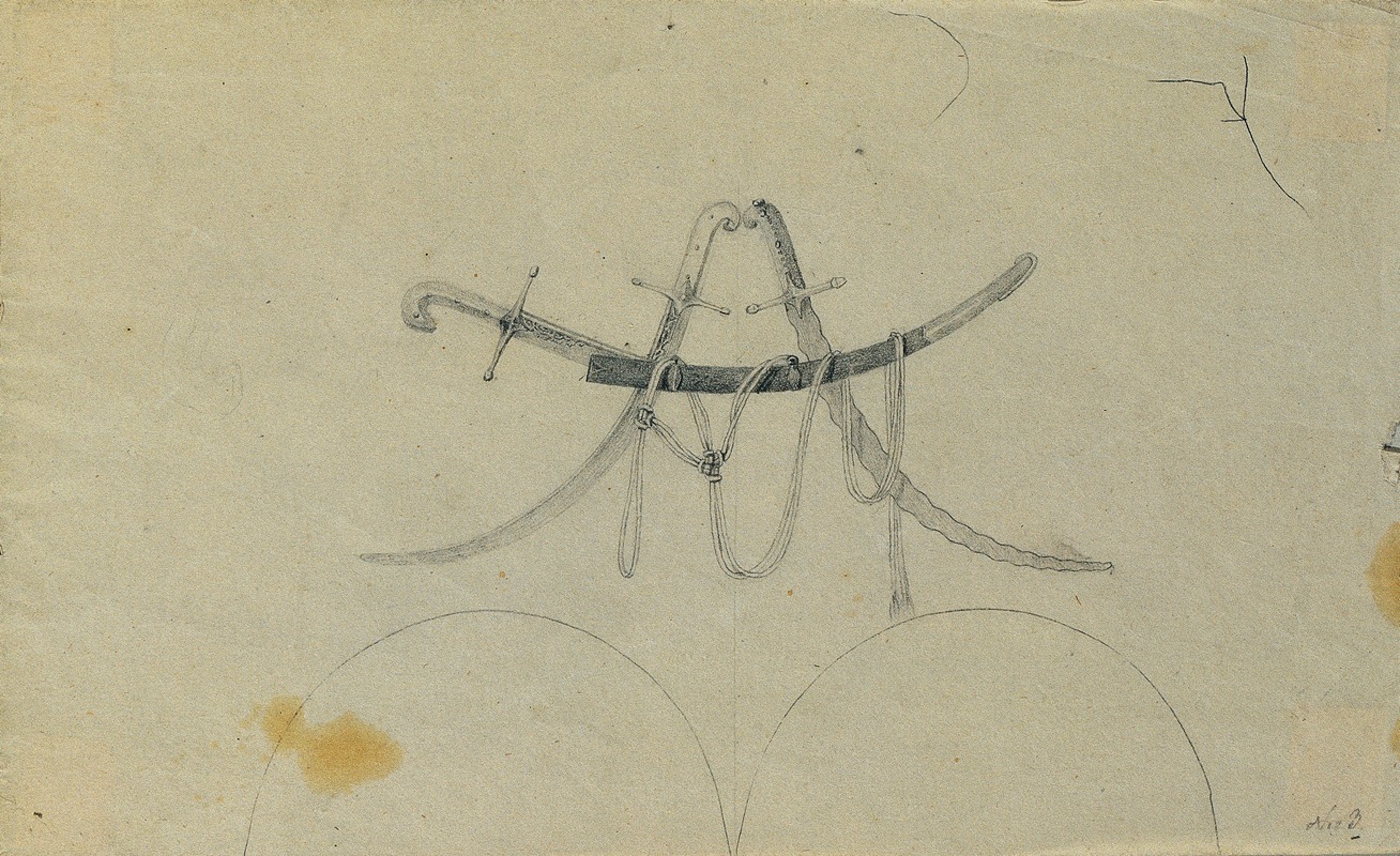 Studie mit Säbeln by Иоганн Петер Крафт — digital art print download