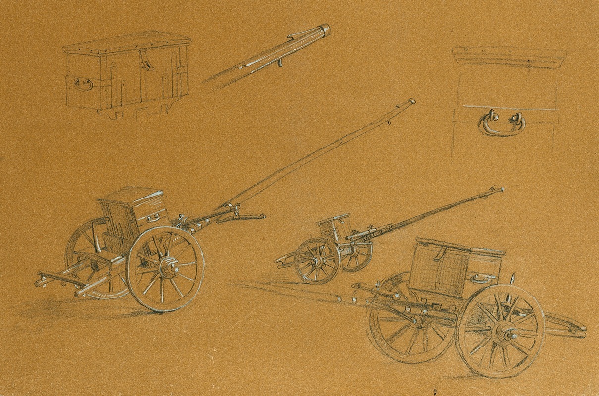 Studie zu Kanonen, Heeresutensilien — Johann Peter Krafft