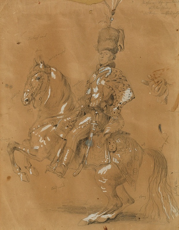Theodor Aron de Bistra zu Pferd by Иоганн Петер Крафт — digital art print download