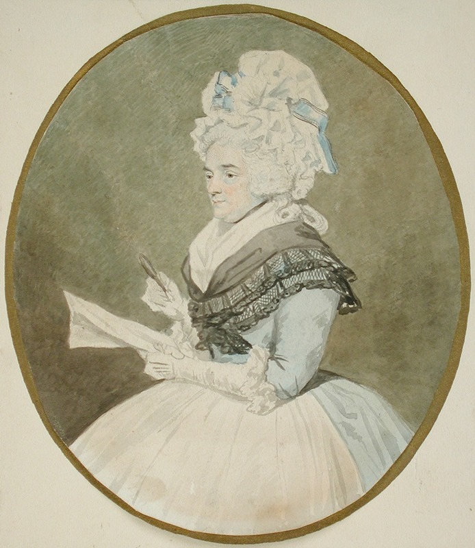 Old Lady with Magnifying Glass by Джон Даунман, 1750 - 1824 — digital art print download