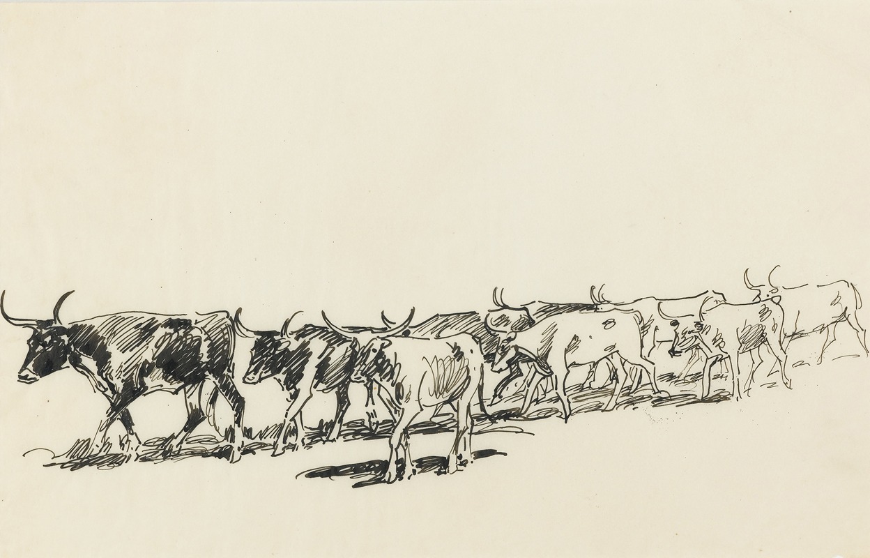 Standing Herd by Эдвард Борейн, 1915 — digital art print download