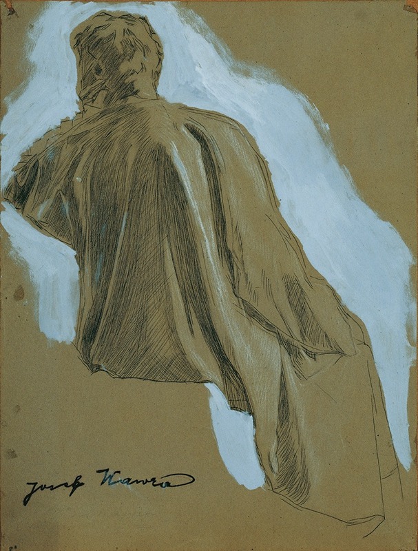 Sitzender Mann (Draperiestudie) by Josef Wawra, 1920-1930 — digital art print download