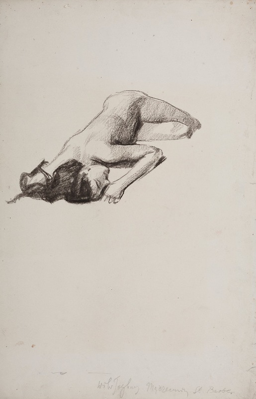 A study for the figure of St. Barbara — Józef Mehoffer