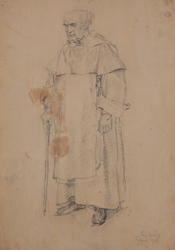 Father Joachim Berthier by Юзеф Мехоффер, 1918 — digital art print download