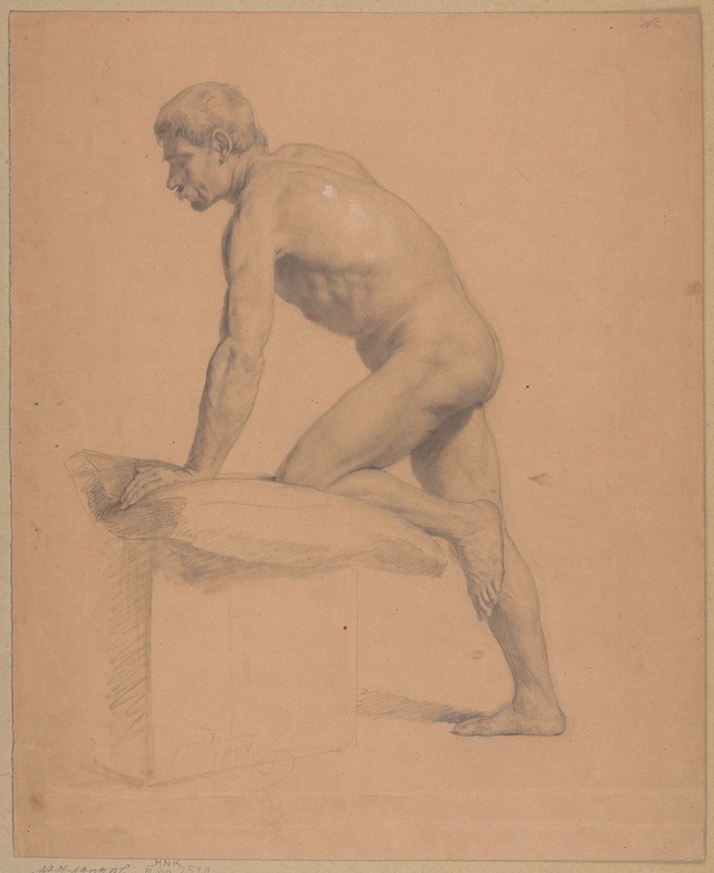 Study of a nude male — Józef Simmler