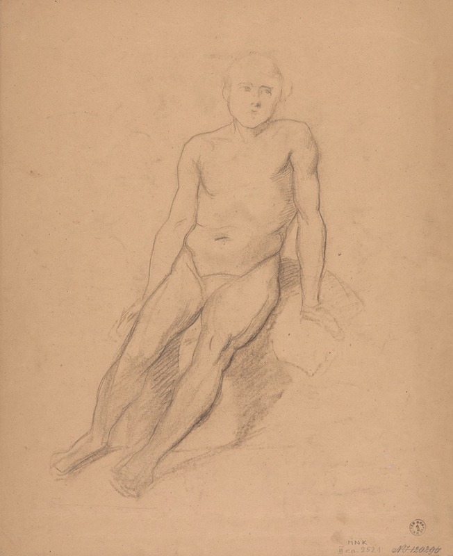Study of a nude male — Józef Simmler
